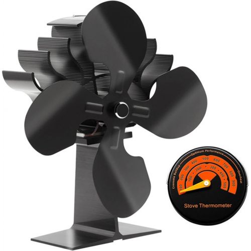  YKQJS YQ Indoor Fireplace Blower Fireplace Fan Effecient 4 Blade Heatpowered Log Wood Burner Stove Fan Quiet Heat Distribution Fireplace Fan