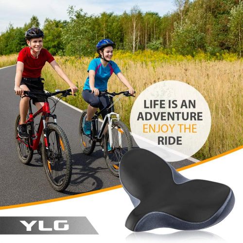  [아마존베스트]YLG Oversized Comfort Bike Seat Comfortable Replacement Bike Saddle Memory Foam Soft Bike Saddle Waterproof Universal Fit Bicycle Seat for Women Men