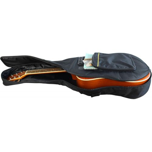  [아마존베스트]YMC 34 Inch Waterproof Dual Adjustable Shoulder Strap Acoustic Guitar Gig Bag 5mm Padding Backpack with Accessories - For 34 Acoustic Classic Guitar