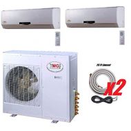 YMGI 36000BTU 12000+24000 DUAL ZONE DUCTLESS MINI SPLIT AIR CONDITIONER HEAT PUMP