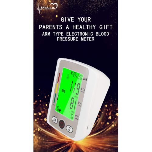  YMHL Blood Pressure Cuff Monitor - HD LED - Fast and Accurate Readings, 2 Users, 240 Reading Memories, Backlit Display, Voice Announcement