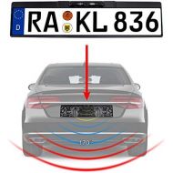 YMPA New Media Dimensions YMPA Reversing Camera Licence Plate Holder with Night Vision IR Colour Camera 10 m Cable for Car Universal Distance Lines for Monitor 170 180 RFK NSK10