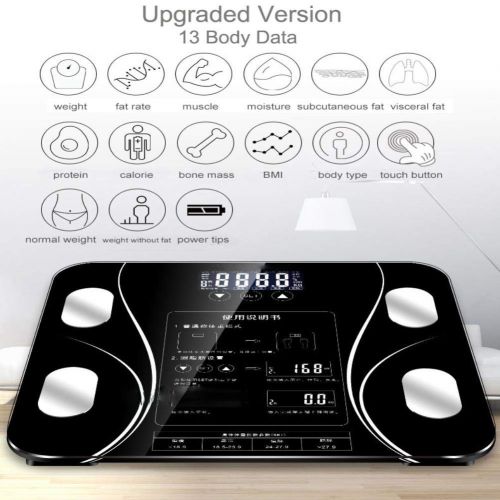  YMYXI Electronic Smart Weighing Scales Body Fat Scale Digital Weight Lcd Display