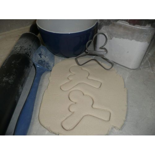  YNGLLC NINJABREAD NINJA GINGERBREAD MEN OUTLINES FOUR POSES CHRISTMAS SET OF 4 SPECIAL OCCASION COOKIE CUTTERS BAKING TOOL 3D PRINTED MADE IN USA PR1392