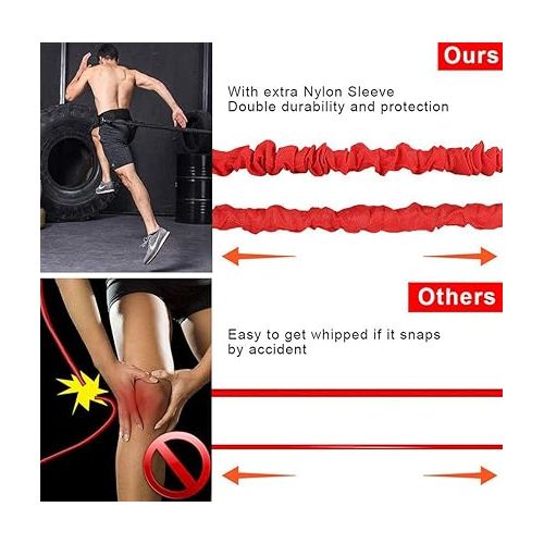  YNXing Resistance Training Rope Explosive Force Bounce Physical Training Resistance Rope Improving Speed, Stamina and Strength