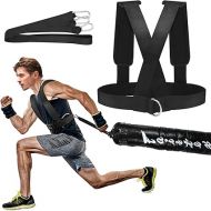 YNXing Sled Harness Workout Resistance and Assistance Trainer Physical Training Resistance Rope Kit Improving Speed, Stamina and Strength