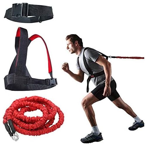  YNXing Dynamic Resistance Trainer Acceleration Speed Cord for Resistance Training to Improve Strength, Power, and Agility 5m/2m Elastic Cord Set