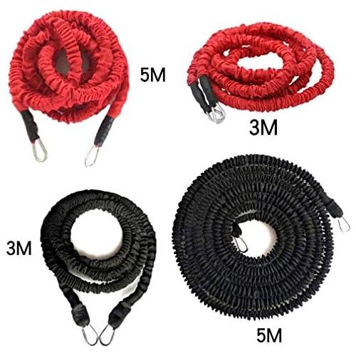  YNXing Dynamic Resistance Trainer Acceleration Speed Cord for Resistance Training to Improve Strength, Power, and Agility 5m/2m Elastic Cord Set