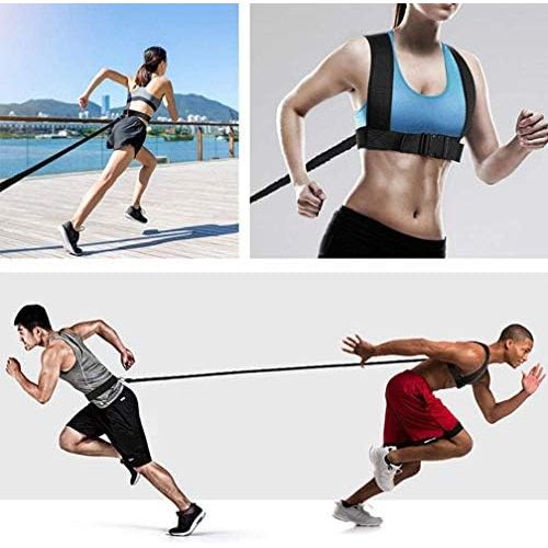 YNXing Dynamic Resistance Trainer Acceleration Speed Cord for Resistance Training to Improve Strength, Power, and Agility 5m/2m Elastic Cord Set
