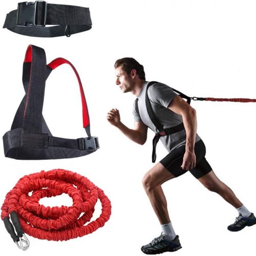  YNXing Dynamic Resistance Trainer Acceleration Speed Cord for Resistance Training to Improve Strength, Power, and Agility 5m/2m Elastic Cord Set