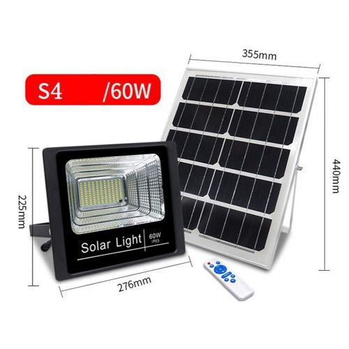  YN~LIGHT YN Solar Floodlight,Bright LED Flood Light Outdoor Waterproof Super Bright High Power Outdoor Lighting Street Light Searchlight Advertising Projection Light (Size : 60W)