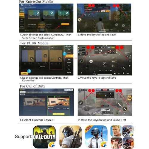  [아마존핫딜][아마존 핫딜] 4 Trigger Mobile Game Controller with Cooling Fan for PUBG/Call of Duty/Fotnite [6 Finger Operation] YOBWIN L1R1 L2R2 Gaming Grip Gamepad Mobile Controller Trigger for 4.7-6.5 iOS
