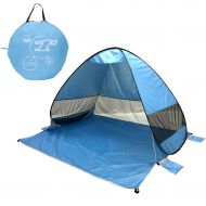 YOCrazy-US Direct Beach Tent Sun Shelter Outdoor Instant Portable Cabana 2-3 Person Anti UV Beach Tent Beach Shelter Beach Tent Pop Up Easy Setup Windproof Stable with Carry Bag