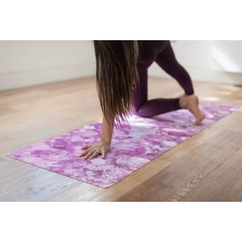  YOGA DESIGN LAB | The Travel Yoga Mat | 2-in-1 Mat+Towel | Lightweight, Foldable, Eco Luxury | Ideal Hot Yoga, Bikram, Pilates, Barre, Sweat | 1mm Thick | Includes Carrying Strap!