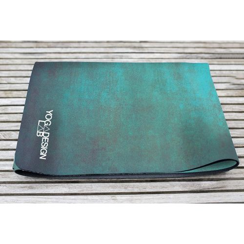  YOGA DESIGN LAB | Commuter Yoga Mat | 2-in-1 Mat+Towel | Lightweight, Foldable, Eco Luxury | Ideal Hot Yoga, Bikram, Pilates, Barre, Sweat | 1.5mm Thick | Includes Carrying Strap!