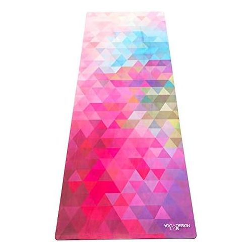  YOGA DESIGN LAB | Commuter Yoga Mat | 2-in-1 Mat+Towel | Lightweight, Foldable, Eco Luxury | Ideal Hot Yoga, Bikram, Pilates, Barre, Sweat | 1.5mm Thick | Includes Carrying Strap!