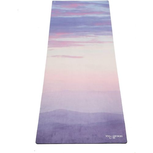  YOGA DESIGN LAB | Commuter Yoga Mat | 2-in-1 Mat+Towel | Lightweight, Foldable, Eco Luxury | Ideal Hot Yoga, Bikram, Pilates, Barre, Sweat | 1.5mm Thick | Includes Carrying Strap!