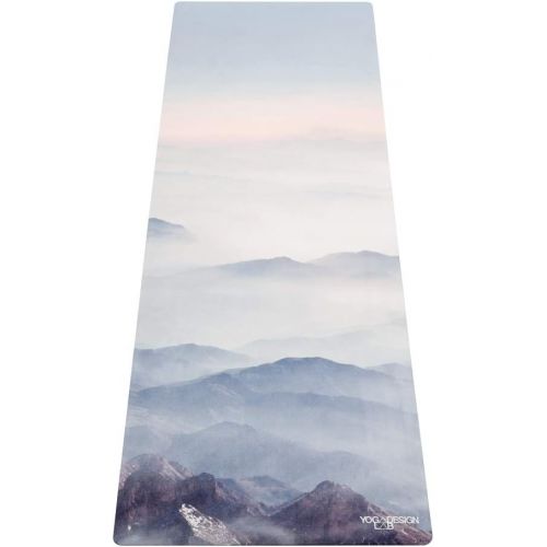  YOGA DESIGN LAB | Commuter Yoga Mat | 2-in-1 Mat+Towel | Lightweight, Foldable, Eco Luxury | Ideal Hot Yoga, Bikram, Pilates, Barre, Sweat | 1.5mm Thick | Includes Carrying Strap!