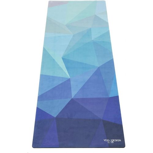  YOGA DESIGN LAB | Commuter Yoga Mat | 2-in-1 Mat+Towel | Lightweight, Foldable, Eco Luxury | Ideal Hot Yoga, Bikram, Pilates, Barre, Sweat | 1.5mm Thick | Includes Carrying Strap!