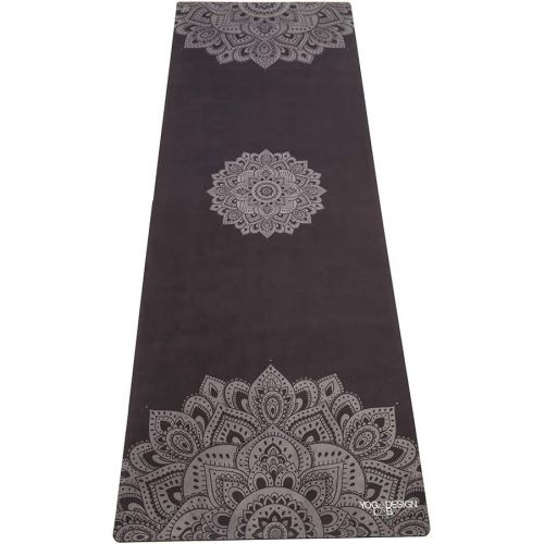  YOGA DESIGN LAB | Commuter Yoga Mat | 2-in-1 Mat+Towel | Lightweight, Foldable, Eco Luxury | Ideal Hot Yoga, Bikram, Pilates, Barre, Sweat | 1.5mm Thick | Includes Carrying Strap!