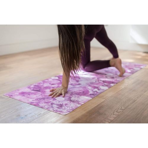  YOGA DESIGN LAB | Commuter Yoga Mat | 2-in-1 Mat+Towel | Lightweight, Foldable, Eco Luxury | Ideal Hot Yoga, Bikram, Pilates, Barre, Sweat | 1.5mm Thick | Includes Carrying Strap!