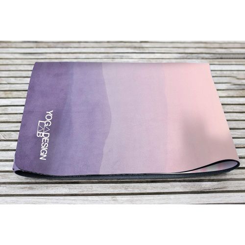  YOGA DESIGN LAB | Commuter Yoga Mat | 2-in-1 Mat+Towel | Lightweight, Foldable, Eco Luxury | Ideal Hot Yoga, Bikram, Pilates, Barre, Sweat | 1.5mm Thick | Includes Carrying Strap!