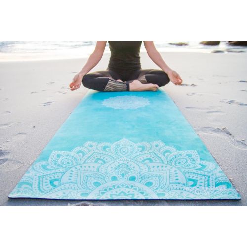  YOGA DESIGN LAB | THE COMBO YOGA MAT | 2-in-1 Mat+Towel | Eco Luxury | Designed in Bali | Ideal for Hot Yoga, Power, Bikram, Ashtanga, Sweat | Studio Quality | Includes Carrying St