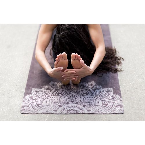  YOGA DESIGN LAB | THE COMBO YOGA MAT | 2-in-1 Mat+Towel | Eco Luxury | Designed in Bali | Ideal for Hot Yoga, Power, Bikram, Ashtanga, Sweat | Studio Quality | Includes Carrying St