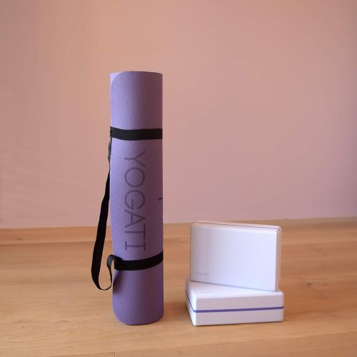  [아마존베스트]Yogati Yoga Mat Non-slip, Non-toxic, with Carrying Strap Yoga mat with alignment lines for posture. Ideal yoga mats as a gym mat, sports mat, fitness mat, training mat - yoga mat.