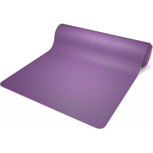  [아마존베스트]Yogati Yoga Mat Non-slip, Non-toxic, with Carrying Strap Yoga mat with alignment lines for posture. Ideal yoga mats as a gym mat, sports mat, fitness mat, training mat - yoga mat.