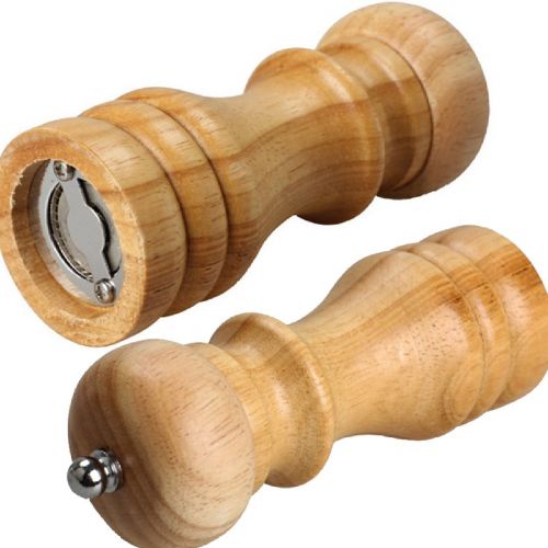  YOGINGO Pfeffermuehle Holz Eiche Pfeffer Gewuerz Salz Mais Muehle Grinder 5 Zoll Kueche Zubehoer Holz Pfeffer Grinder