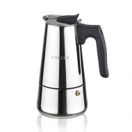 YOLIFE 4 Cup Stovetop Espresso Maker,Stainless Steel Italian Coffee Moka Pot for Small Induction Cookers,200ml/7oz(1 Cup=50ml) (4 CUP(200ml))