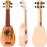 [아마존베스트]YOLOPLUS+ 17 Inch Kids Ukulele Guitar Toy 4 Strings Mini Children Musical Instruments Educational Learning Toy for Toddler Beginner Keep Tone Anti-Impact Can Play With Picks and St