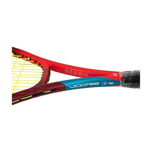  Yonex VCORE 95 Scarlet 7th Gen Performance Tennis Racquet - Strung with Synthetic Gut Racket String in Your Choice of Colors - Precise Spin & Remarkable Control