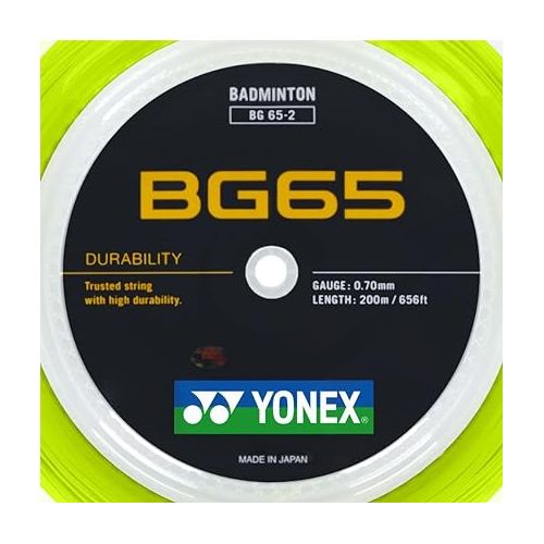  YONEX BG 65 Badminton String 200m (660 ft) - Yellow