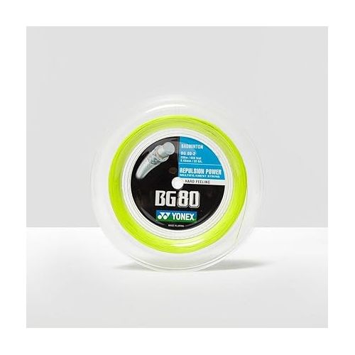  Yonex BG80 Badminton String - 200m Reel, Color- Yellow