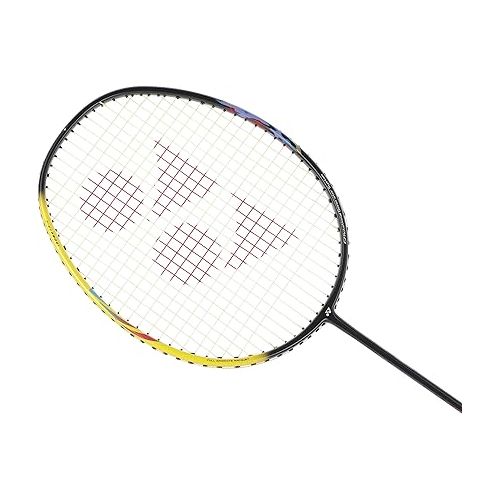  YONEX Graphite Badminton Racquet Astrox Lite Series (G4, 77 Grams, 30 lbs Tension) (Astrox 01 Yellow Black)