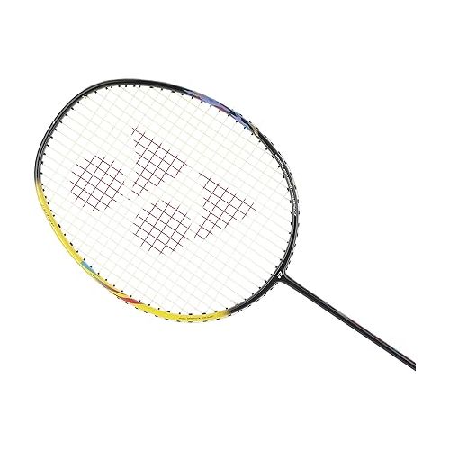  YONEX Graphite Badminton Racquet Astrox Lite Series (G4, 77 Grams, 30 lbs Tension) (Astrox 01 Yellow Black)