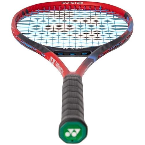  Yonex VCORE 98 Scarlet 7th Gen Performance Tennis Racquet - Strung with Synthetic Gut Racket String in Your Choice of Colors - Precise Spin & Remarkable Control