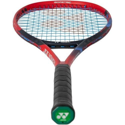  Yonex VCORE 100 Scarlet 7th Gen Performance Tennis Racquet - Strung with Synthetic Gut Racket String in Your Choice of Colors - Precise Spin & Remarkable Control