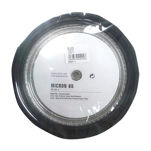  Yonex BG 65 Badminton String Reel 200m (656 ft) - Black