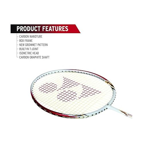  YONEX Carbonex 8000 Plus, 3U-G4 (White/Red)