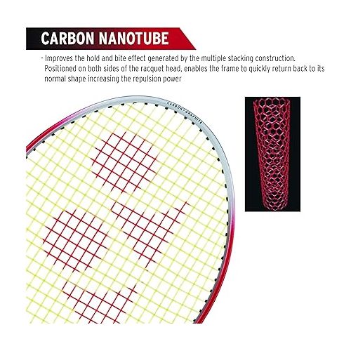  YONEX Carbonex 8000 Plus, 3U-G4 (White/Red)