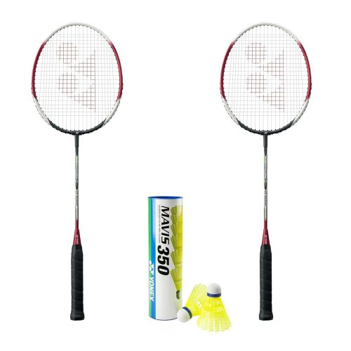  Yonex Basic 4000 Mavis 350 Yellow Medium Badminton Combo Set