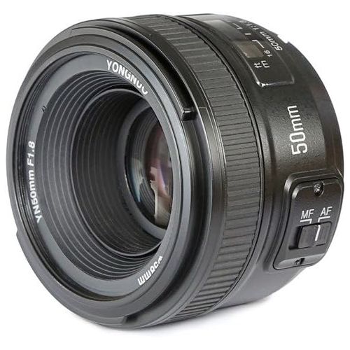  [아마존베스트]YONGNUO YN50mm F1.8N Standard Prime Lens Large Aperture Auto Manual Focus AF MF for Nikon DSLR Cameras