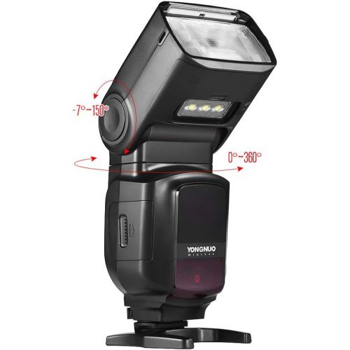  YONGNUO YN968N II TTL Flash Speedlite 1/8000s HSS Built-in LED Light 5600K Compatible with Nikon DSLR Cameras Compatible with YN622N YN560 Wireless System (YONGNUO YN968N New Versi