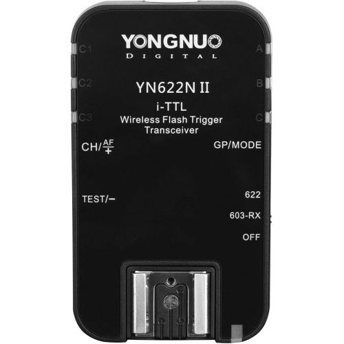  YONGNUO Wireless TTL Flash Trigger YN622N II with High-Speed Sync HSS 1/8000s for Nikon Camera