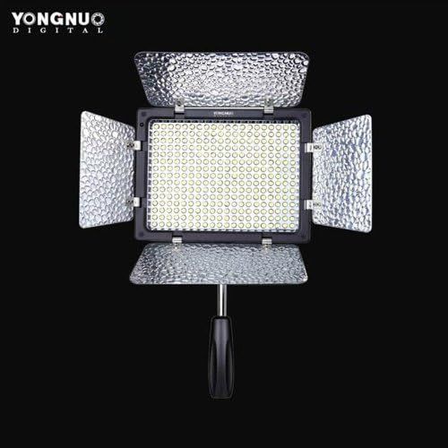  Yongnuo Professional LED Video Light Flash YN300-II With 300pcs Lamps, 4 color sheets for DSLR Camera Canon EOS, 3200-5500K adjustable color temperature