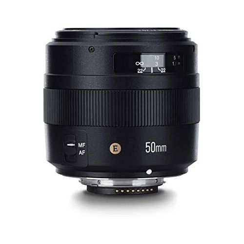  YONGNUO YN50mm F1.4N E Standard Prime Lens Large Aperture Live View Focusing Auto Manual Focus for Nikon Cameras