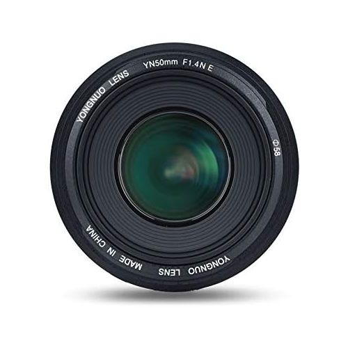  YONGNUO YN50mm F1.4N E Standard Prime Lens Large Aperture Live View Focusing Auto Manual Focus for Nikon Cameras